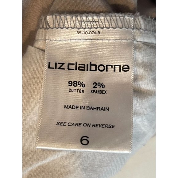 Liz Claiborne Womens Chino Pants 75319-4 Straight Leg Cropped Cotton Gray Size 6 - Picture 10 of 10